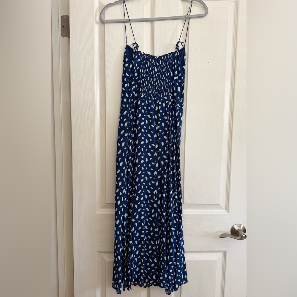 Reformation Crimini Dress in Blue Splatter - Picture 4 of 5